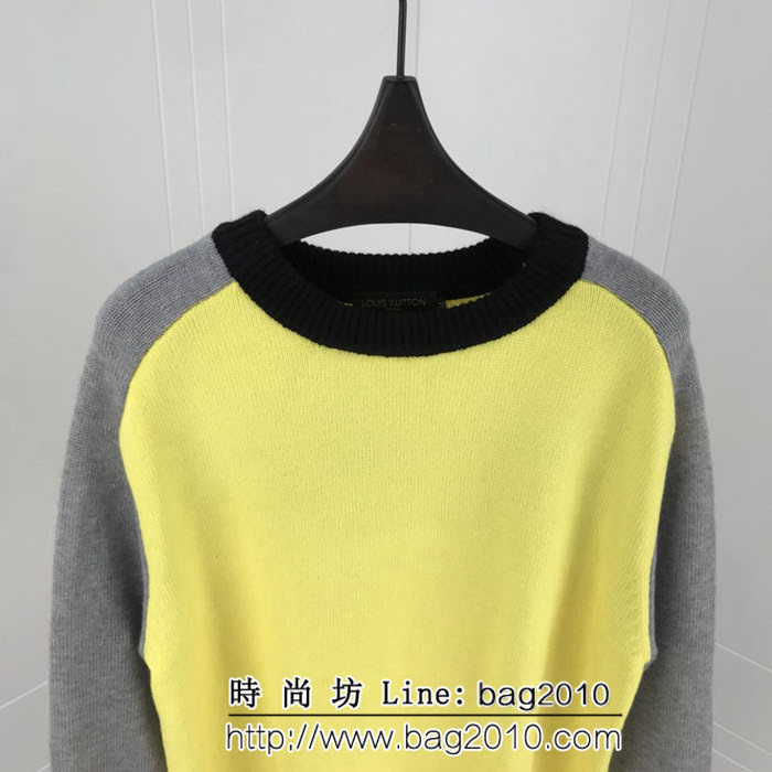 Lv路易威登 19ss早春 拼色提花字母毛衣 非常好看的撞色搭配 採用羊毛混紡面料 ydi2068